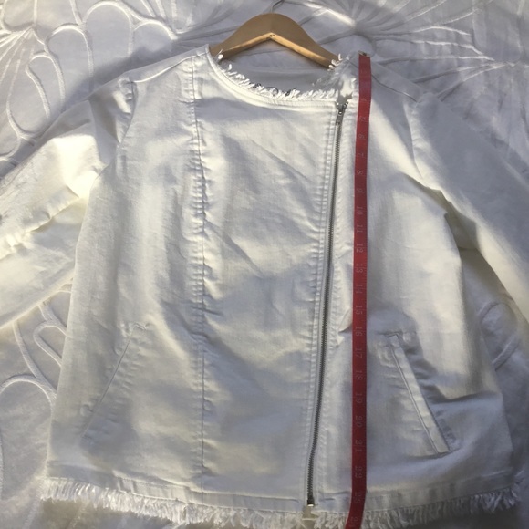 Diane Gilman | Women’s Moto Jacket, off white, size large. - Picture 9 of 15